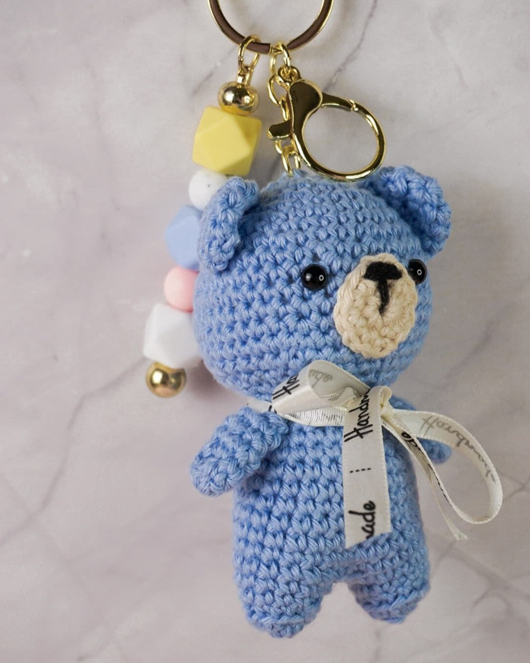 Beanie the Bear – Crochet Bear Keychain | Handmade Amigurumi Plushie