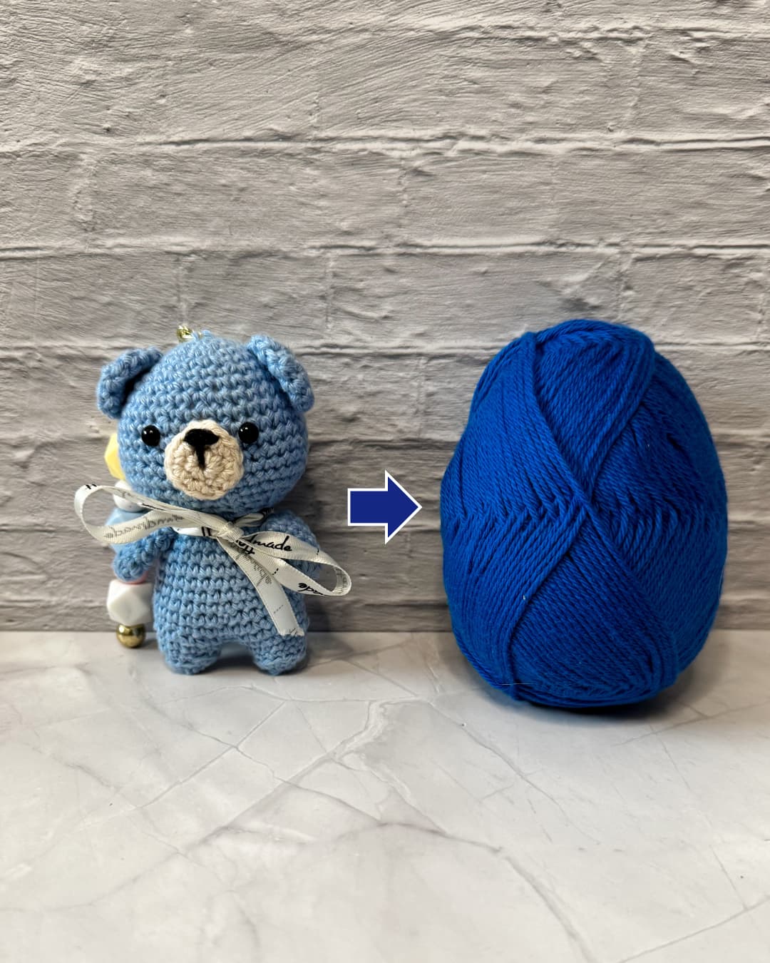 Beanie the Bear – Crochet Bear Keychain | Handmade Amigurumi Plushie