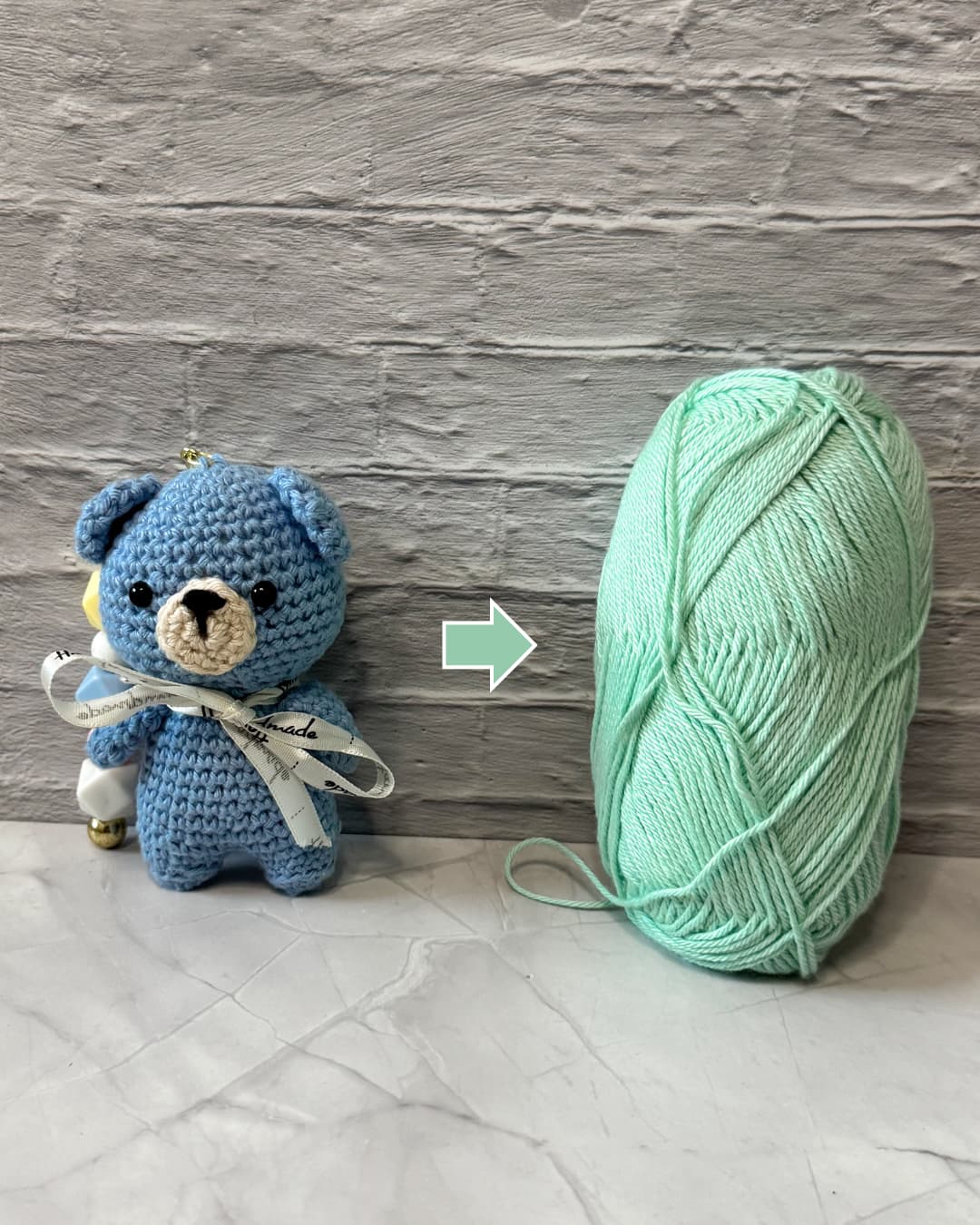 Beanie the Bear – Crochet Bear Keychain | Handmade Amigurumi Plushie