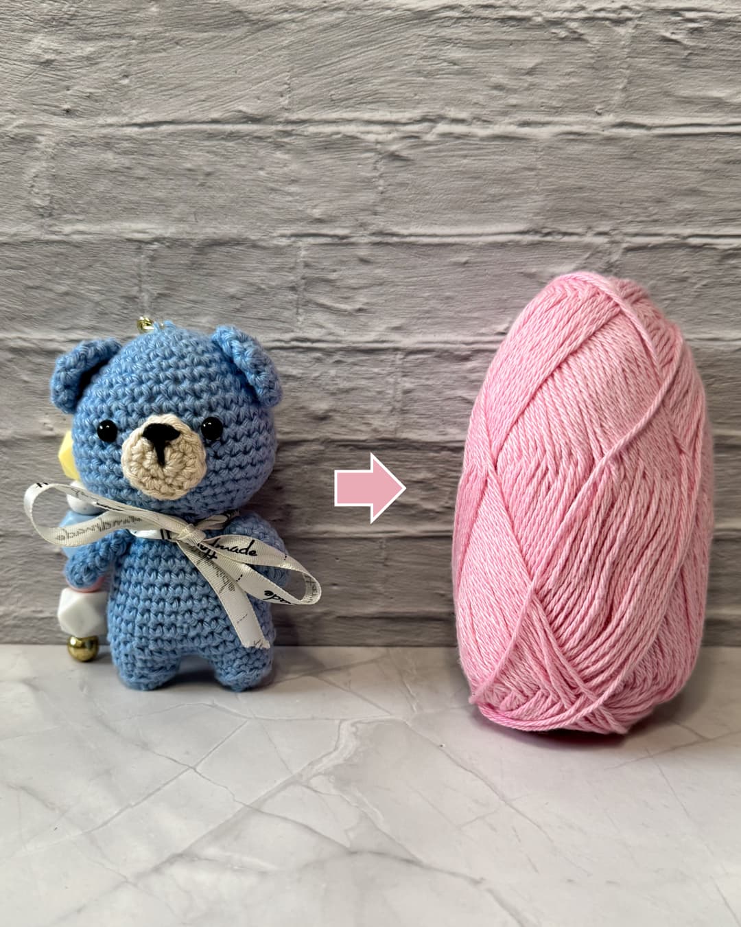 Beanie the Bear – Crochet Bear Keychain | Handmade Amigurumi Plushie