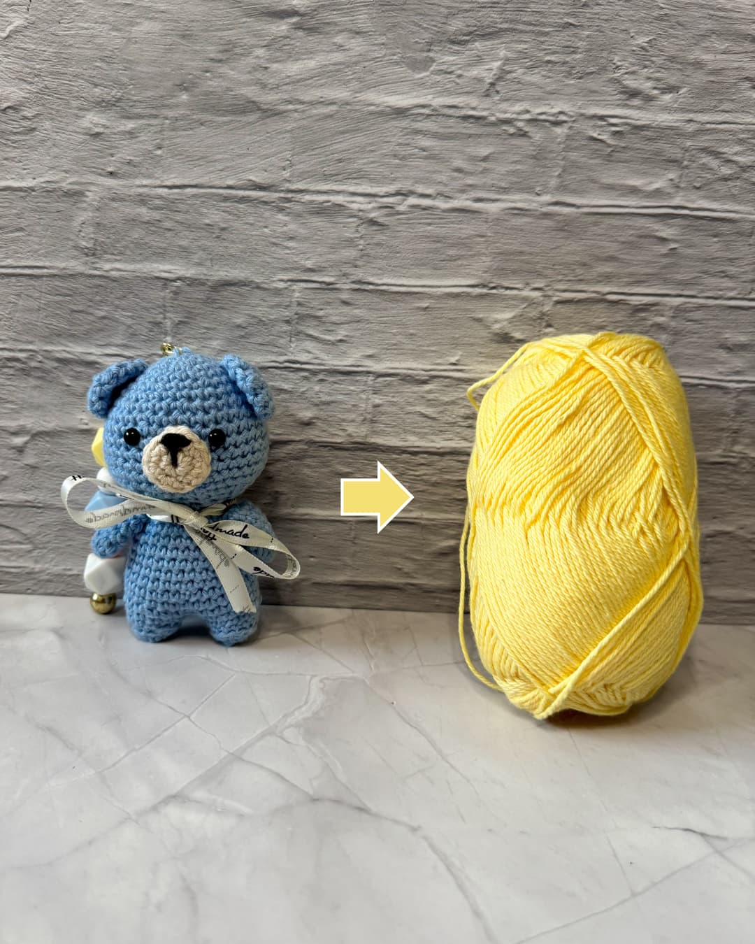 Beanie the Bear – Crochet Bear Keychain | Handmade Amigurumi Plushie