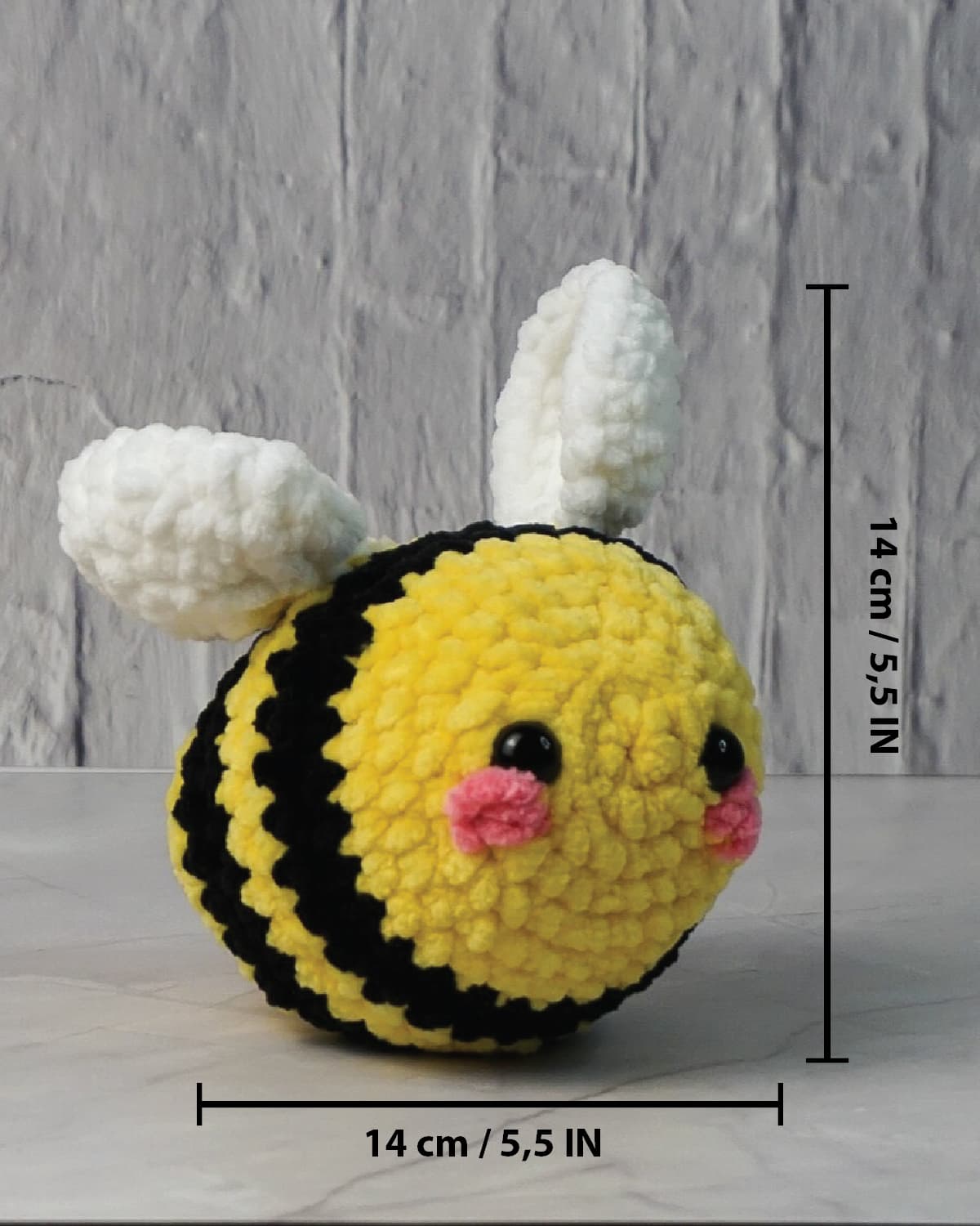 Bumble the Bee - Crochet Bee  Plushie | Handmade Amigurumi Toy