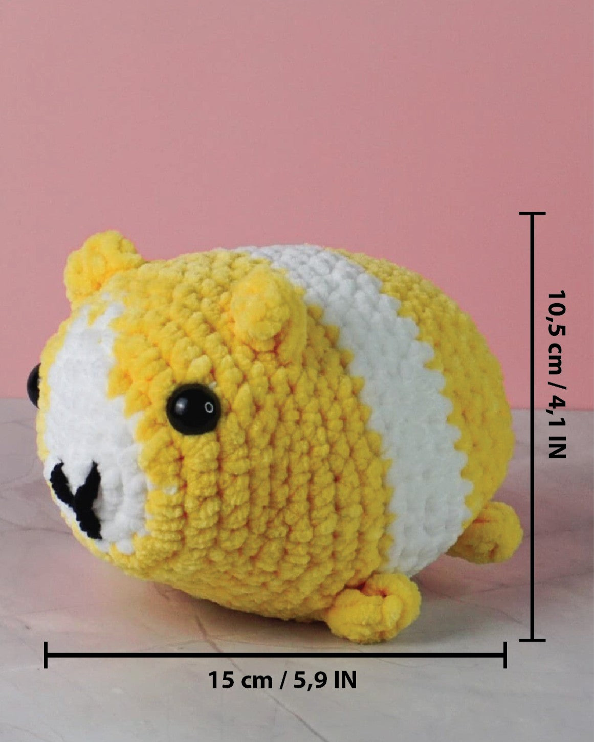 Nibbles the Guinea Pig – Crochet Guinea Pig Plushie | Handmade Amigurumi Toy