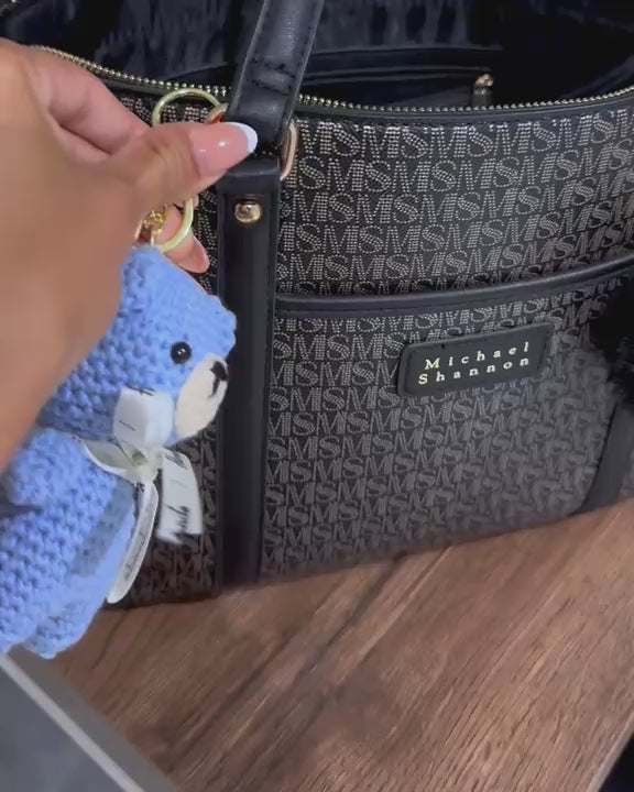 Beanie the Bear – Crochet Bear Keychain | Handmade Amigurumi Plushie