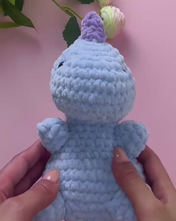 Nugget the Dino – Crochet Dinosaur Plushie | Handmade Amigurumi Toy