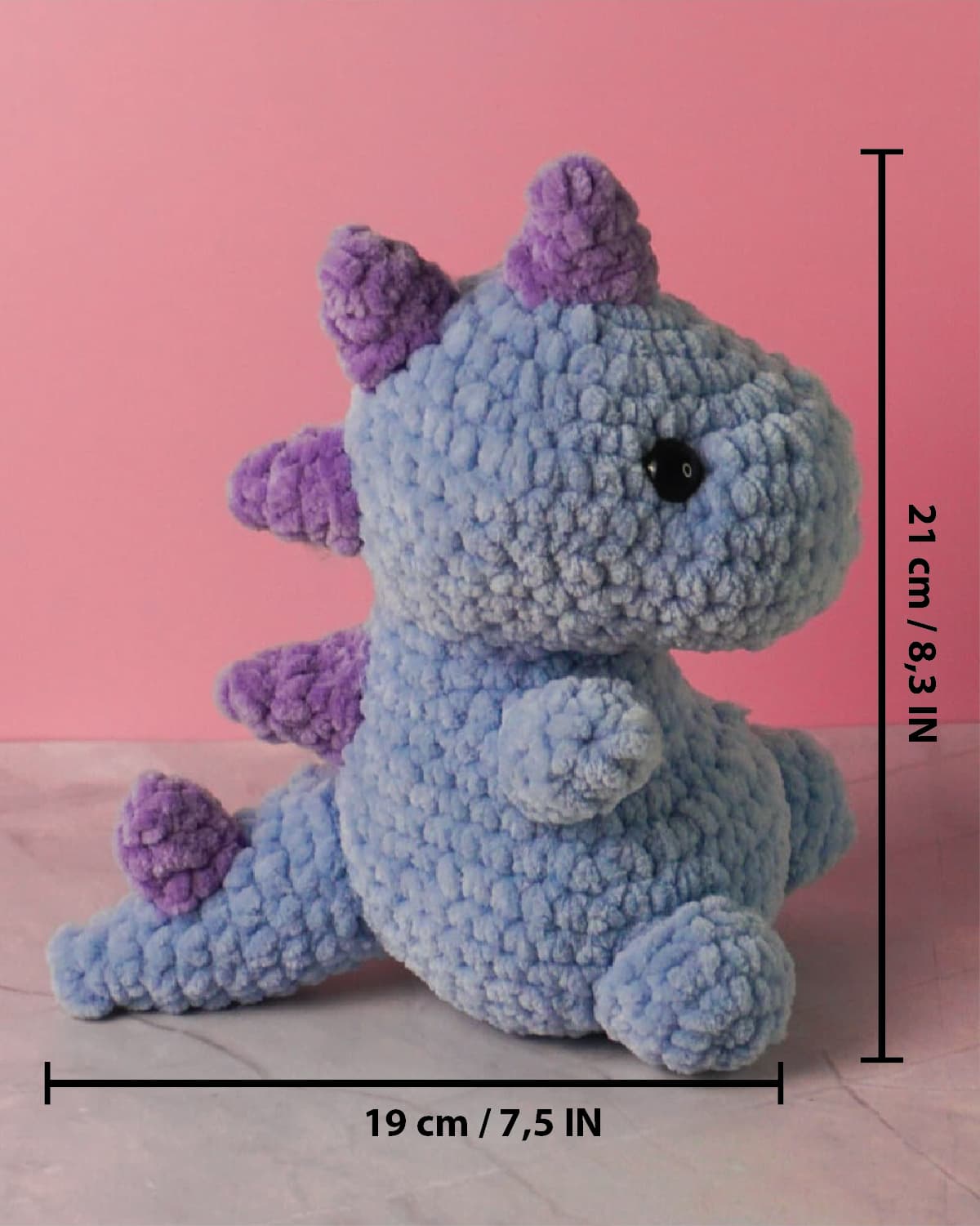 Nugget the Dino – Crochet Dinosaur Plushie | Handmade Amigurumi Toy